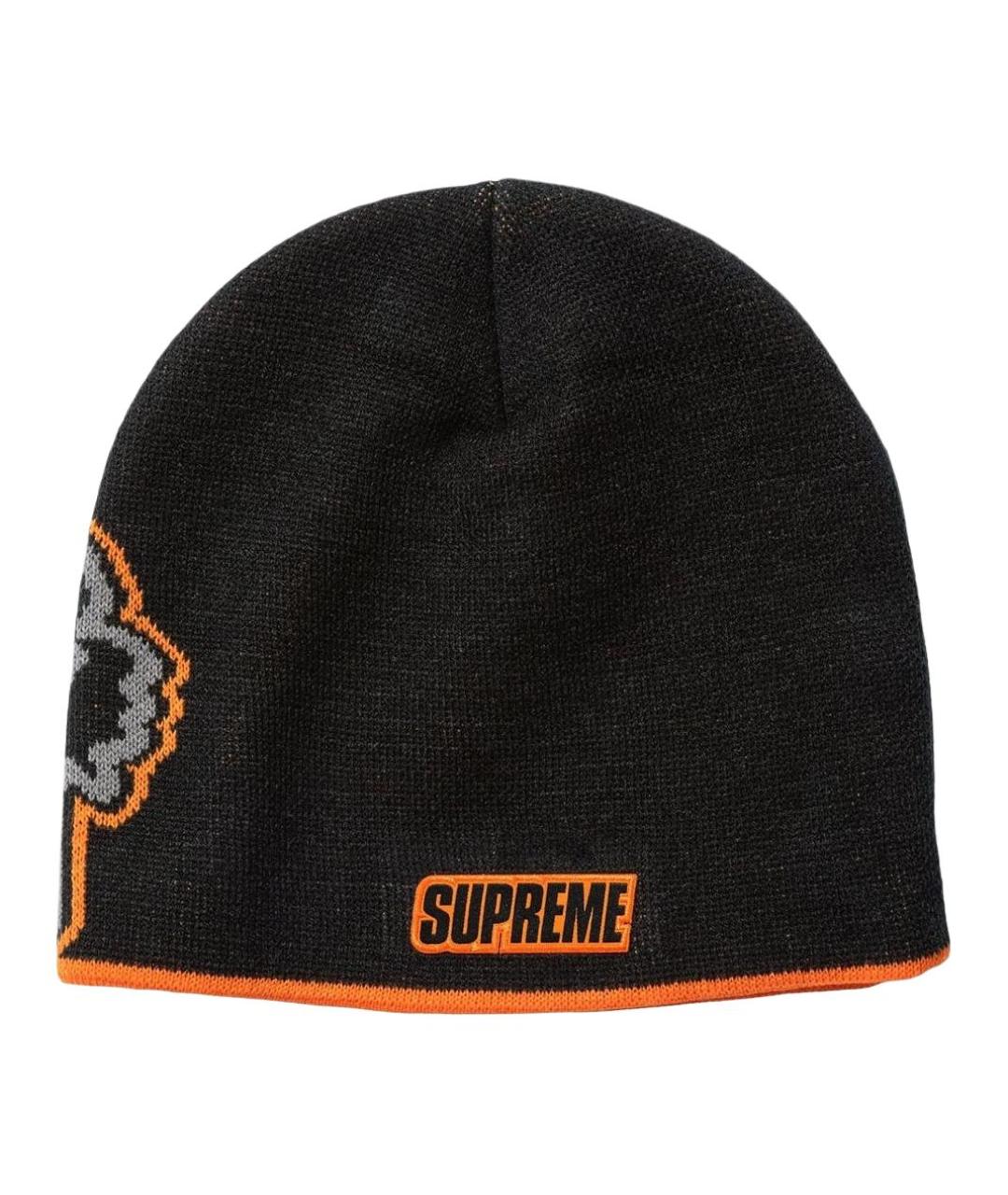 SUPREME Черная шапка, фото 2