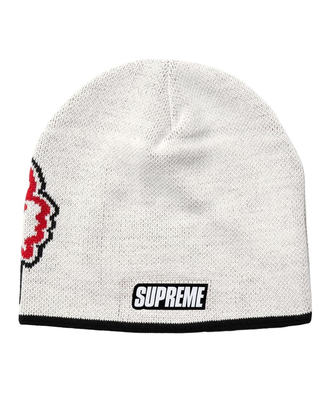SUPREME Белая шапка, фото 2