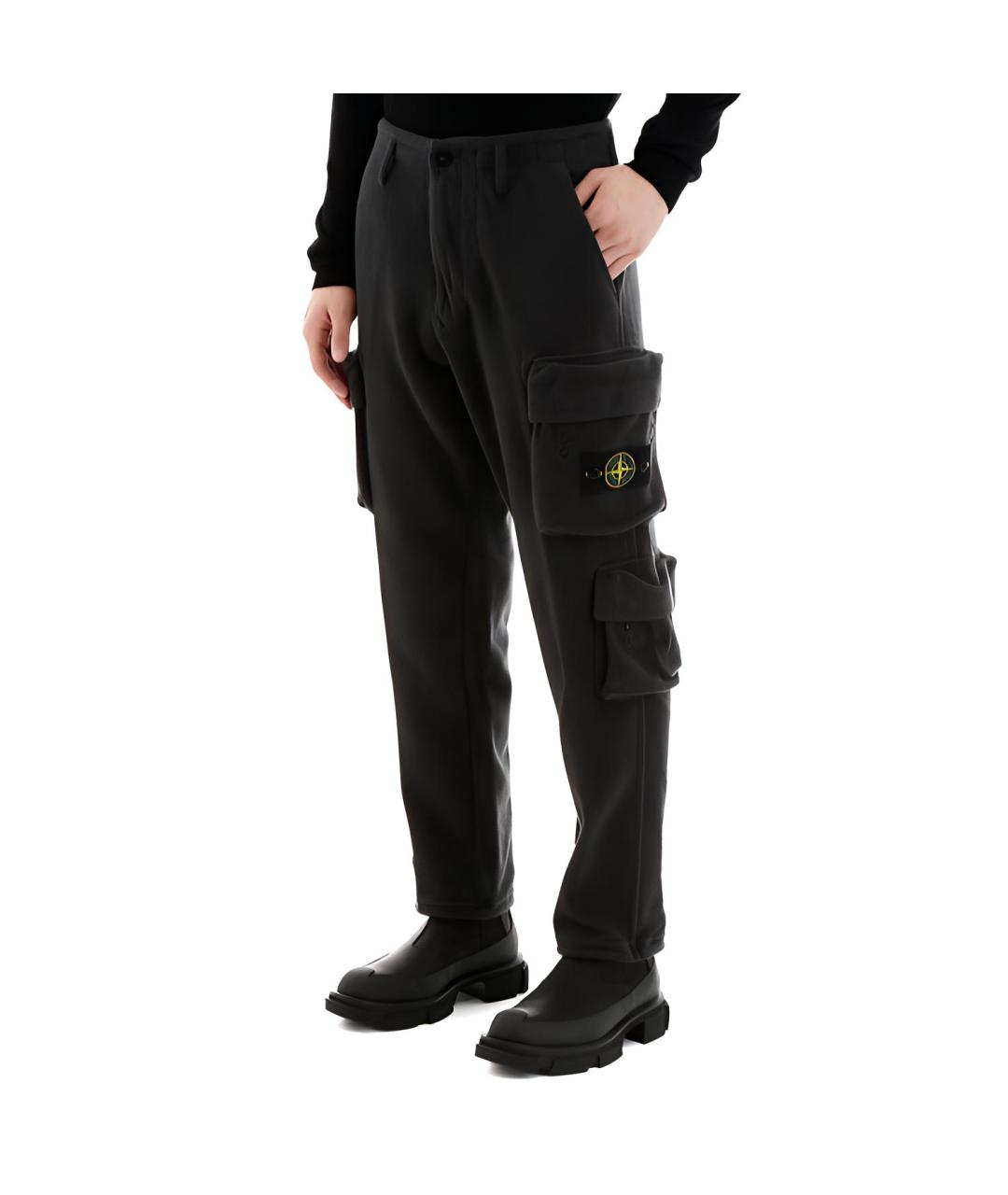 STONE ISLAND Серые брюки чинос, фото 4