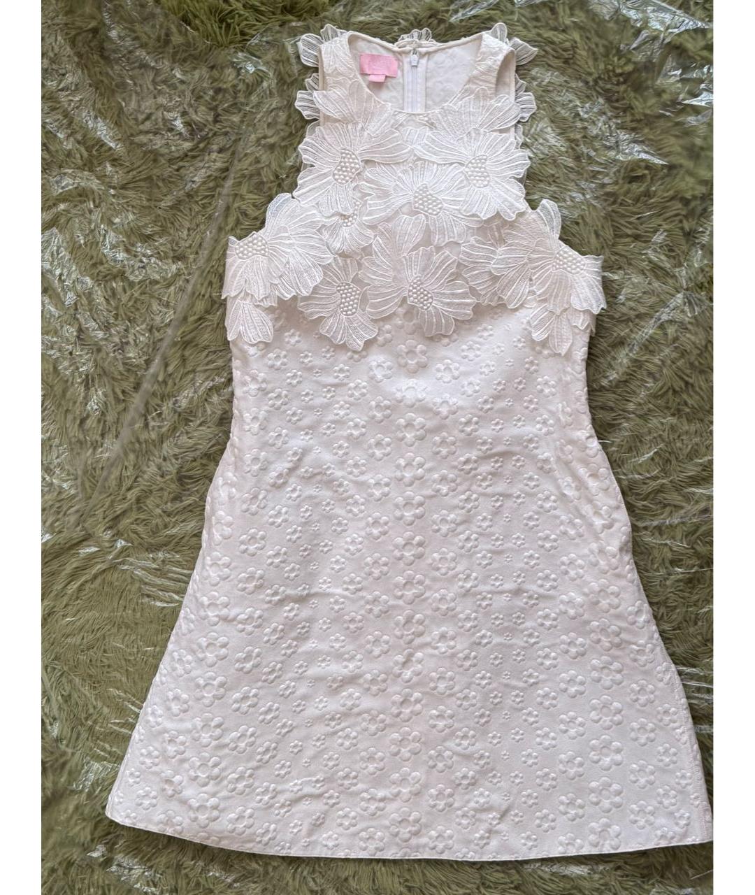 GIAMBA Белое полиэстеровое коктейльное платье, фото 5