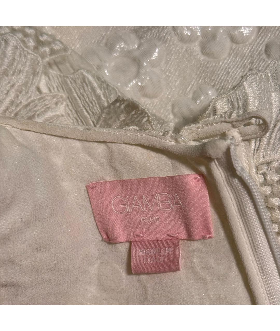 GIAMBA Белое полиэстеровое коктейльное платье, фото 3