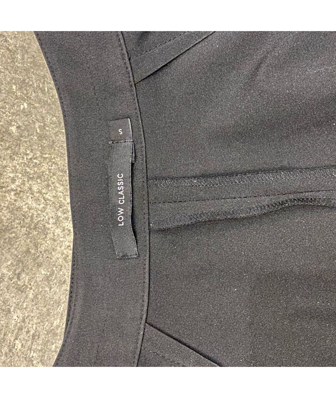LOW CLASSIC Черные полиэстеровые брюки узкие, фото 3