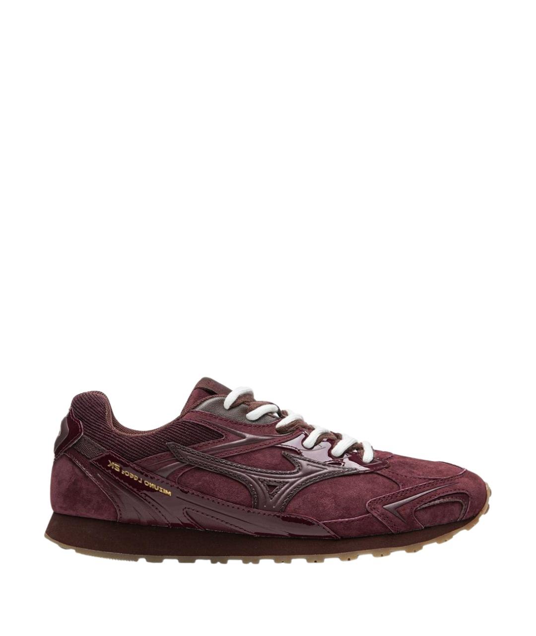 MIZUNO Бордовые замшевые кроссовки, фото 1