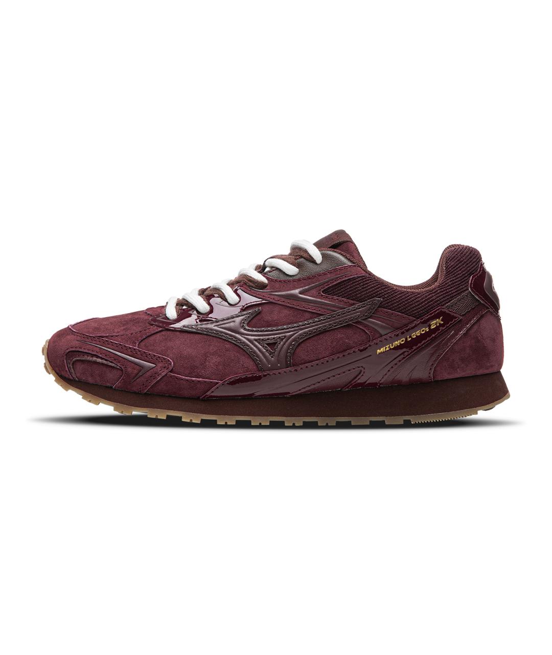 MIZUNO Бордовые замшевые кроссовки, фото 5