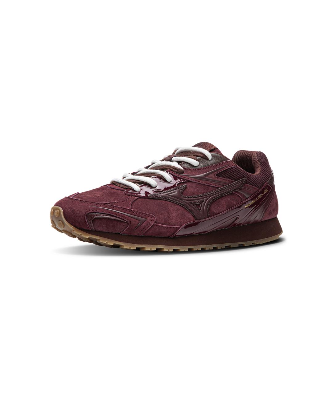 MIZUNO Бордовые замшевые кроссовки, фото 2
