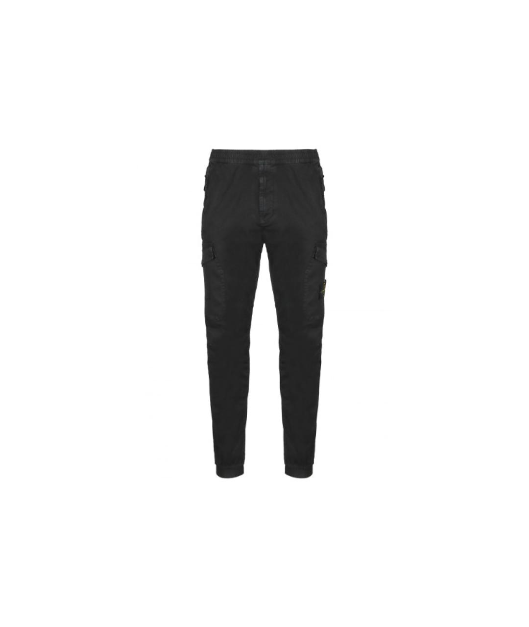 STONE ISLAND Черные брюки чинос, фото 6