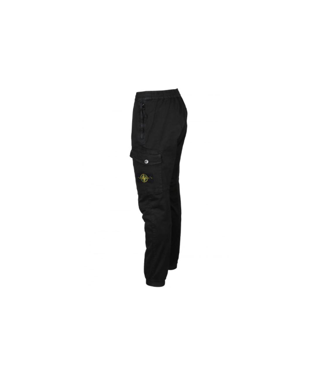STONE ISLAND Черные брюки чинос, фото 3