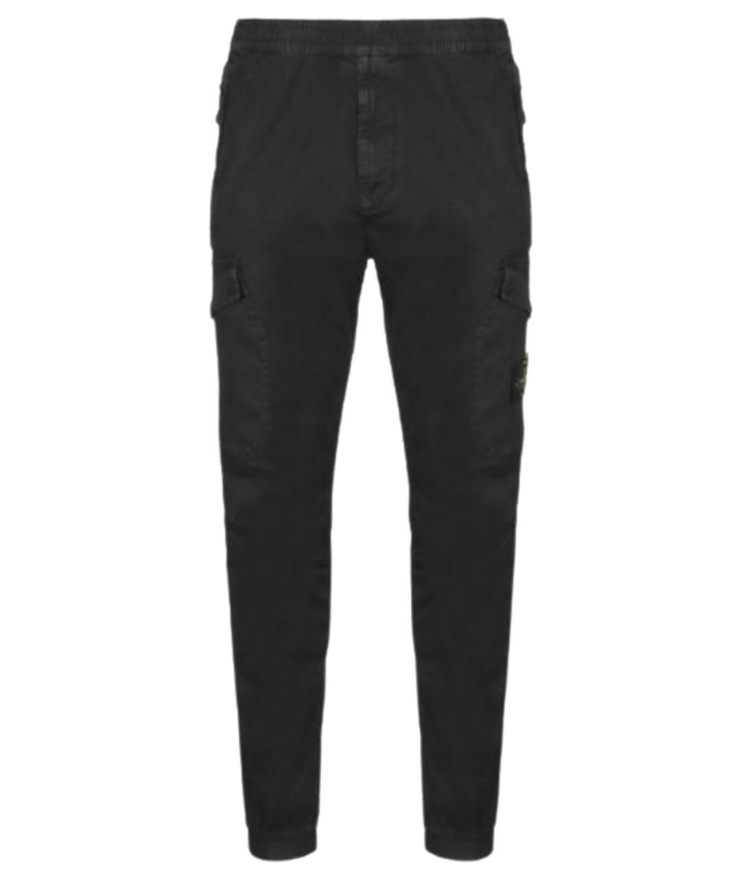 STONE ISLAND Черные брюки чинос, фото 1