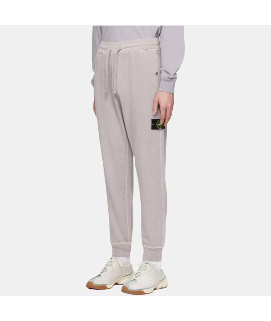 STONE ISLAND Серые повседневные брюки, фото 2