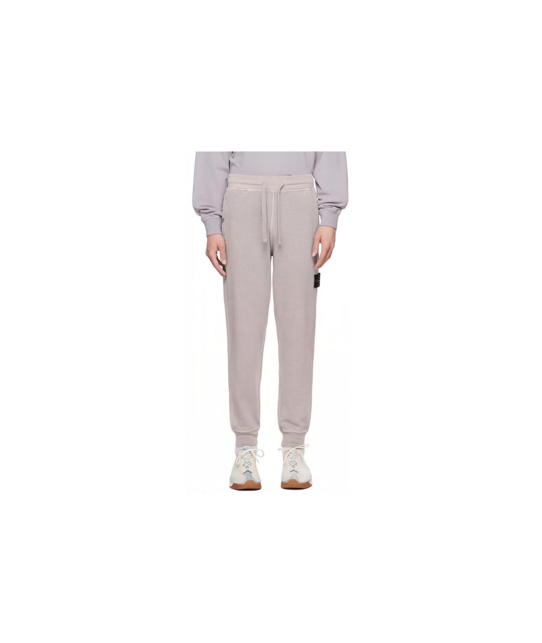 STONE ISLAND Серые повседневные брюки, фото 6