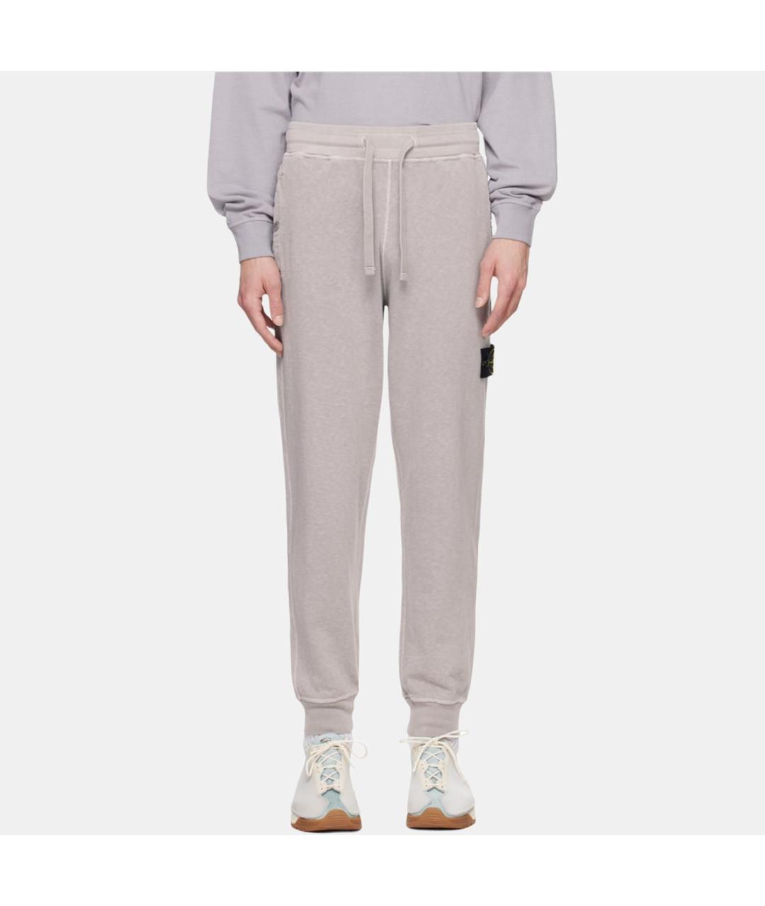 STONE ISLAND Серые повседневные брюки, фото 4