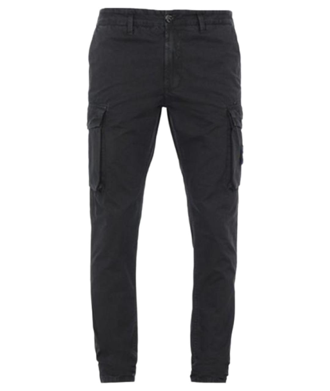 STONE ISLAND Черные брюки чинос, фото 1