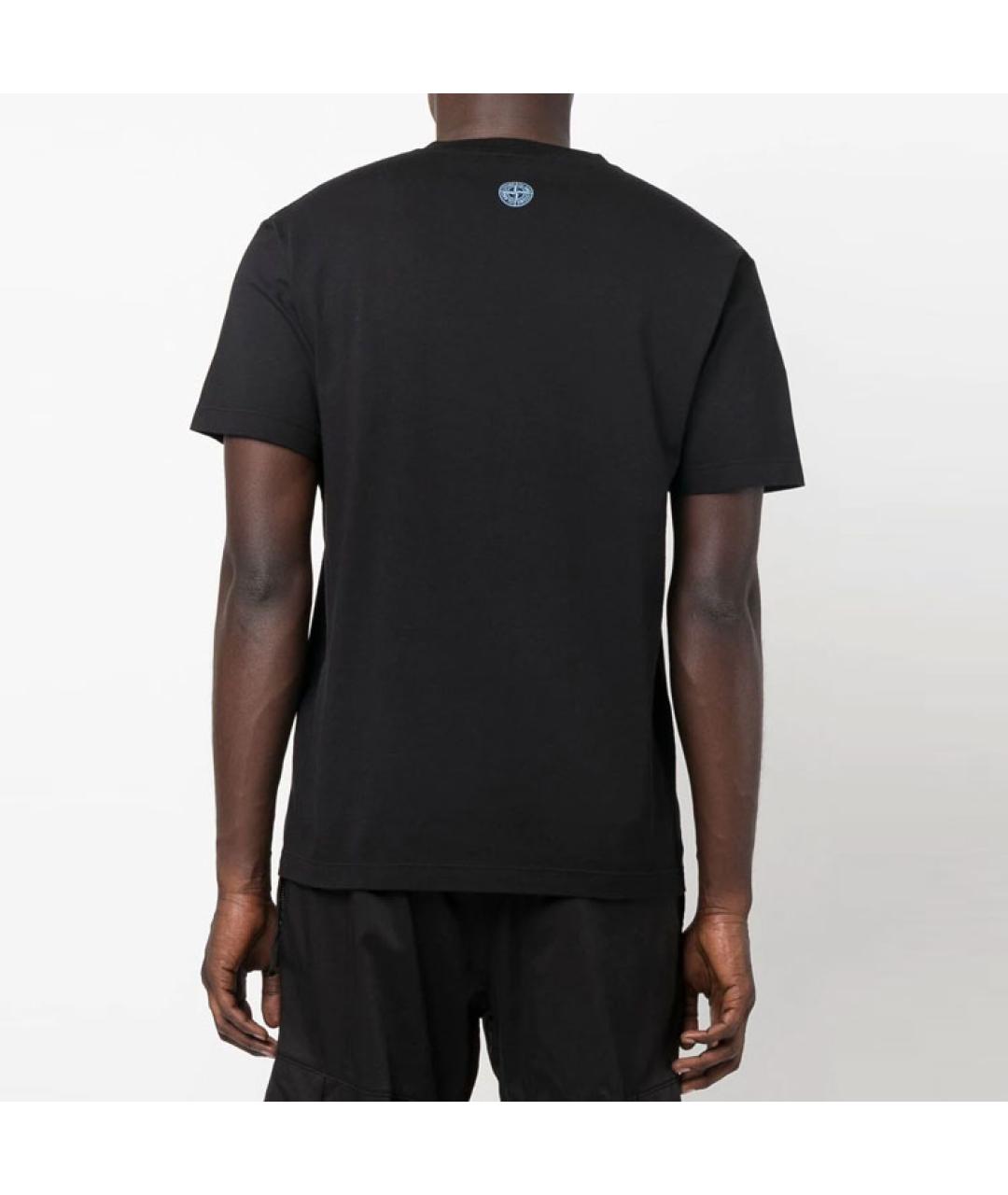 STONE ISLAND Черная футболка, фото 3