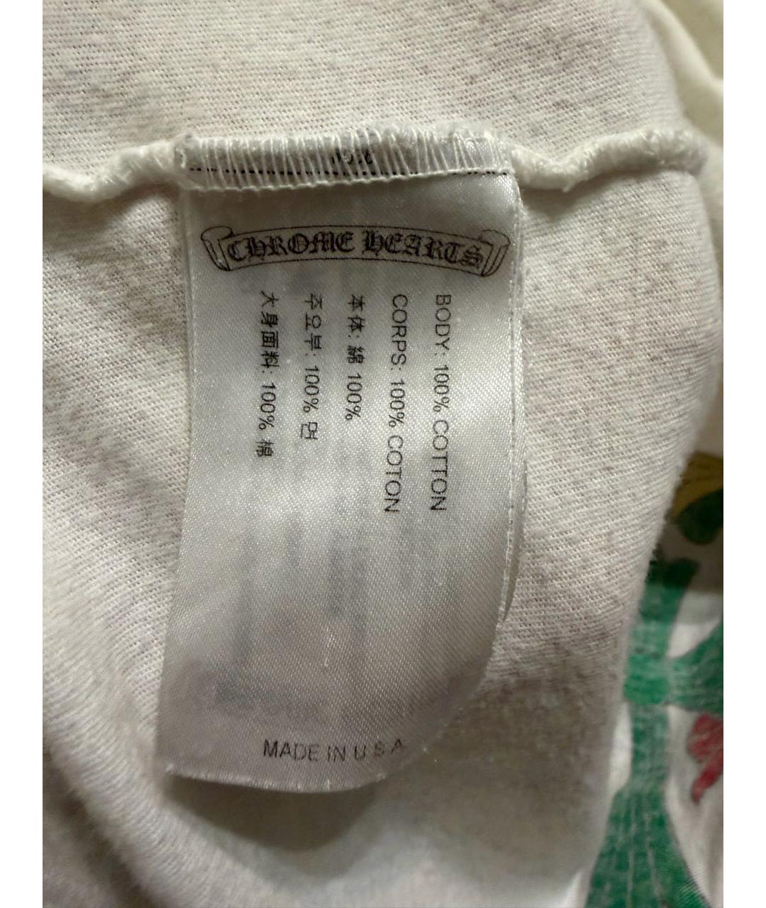 CHROME HEARTS Белая хлопковая футболка, фото 4