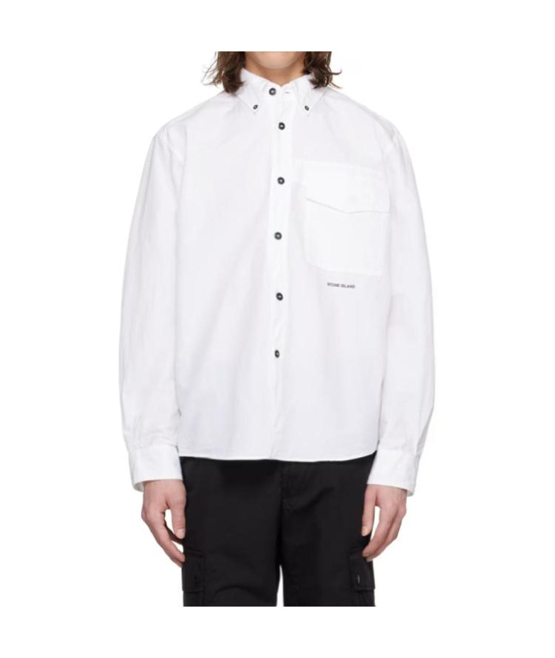 STONE ISLAND Белая классическая рубашка, фото 3