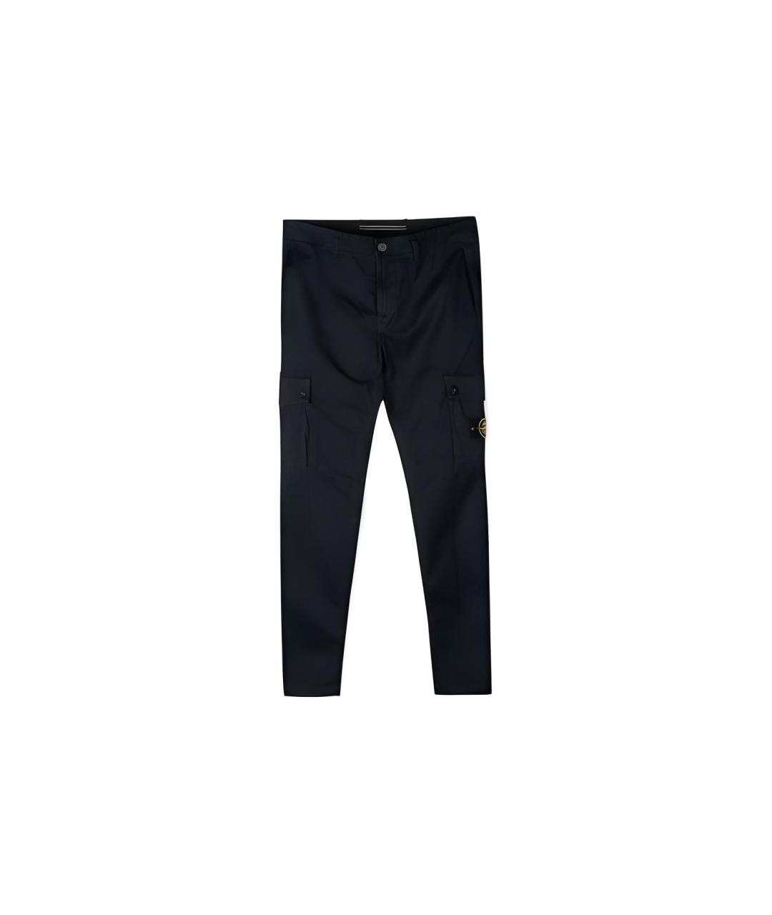STONE ISLAND Темно-синие брюки чинос, фото 4