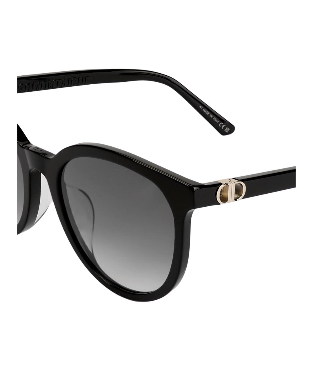 CHRISTIAN DIOR Черные пластиковые солнцезащитные очки, фото 4