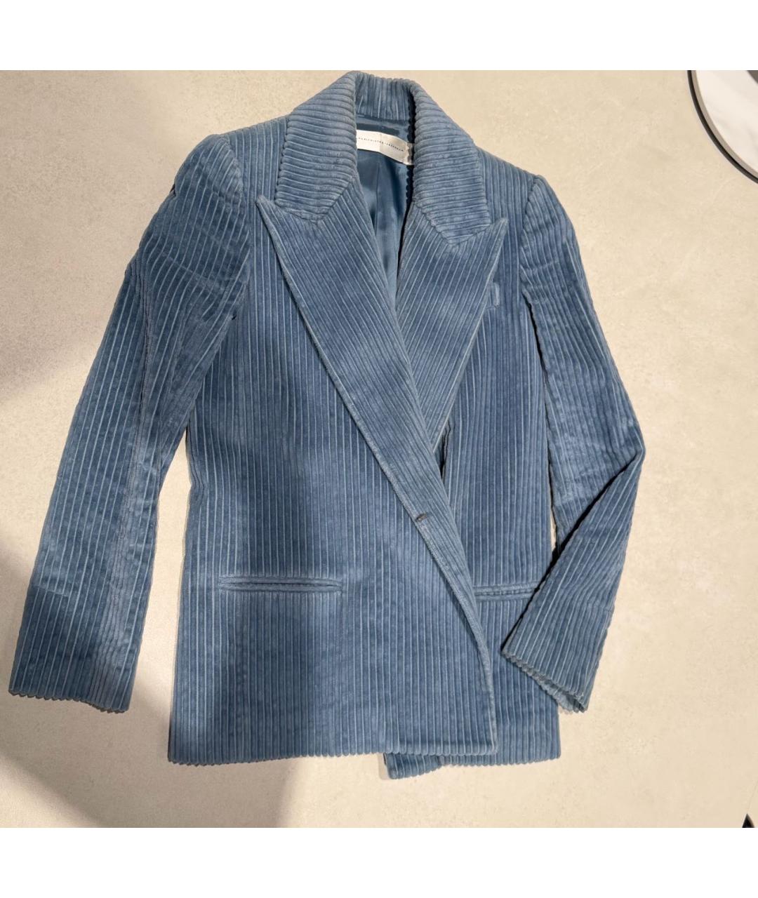 VICTORIA BECKHAM Голубой жакет/пиджак, фото 3