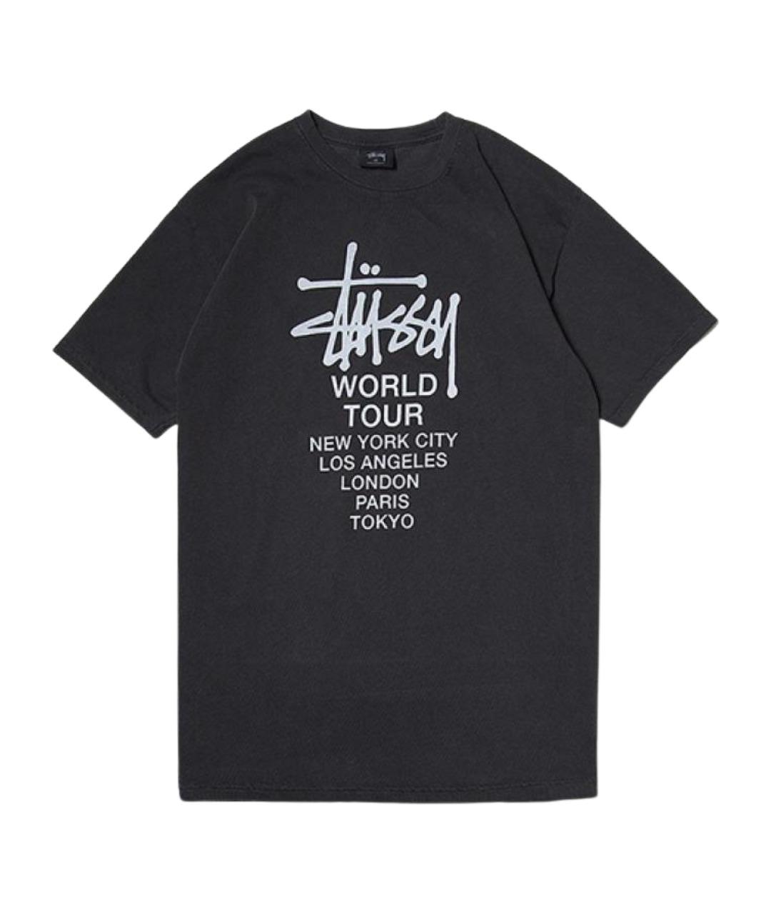 STUSSY Черная футболка, фото 1