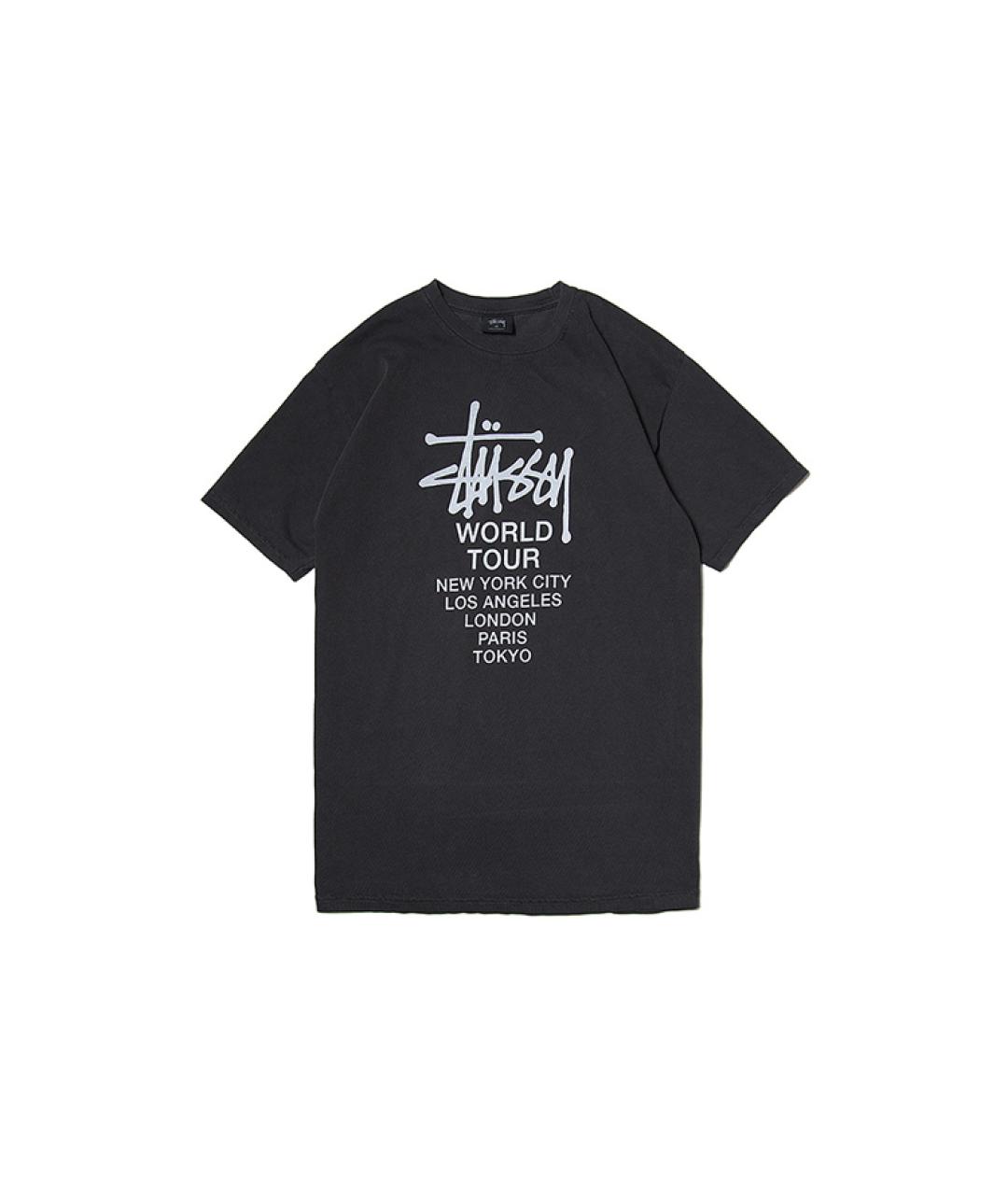 STUSSY Черная футболка, фото 5