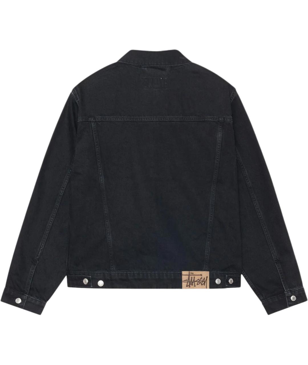 STUSSY Черная деним куртка, фото 2