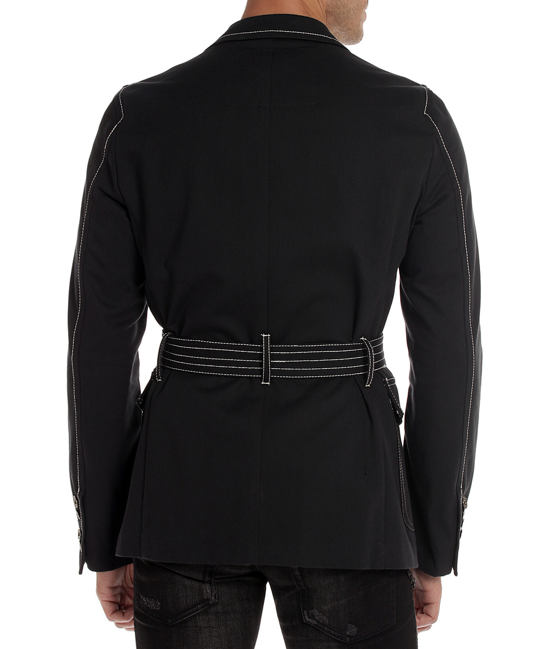 JOHN RICHMOND Черный хлопковый пиджак, фото 2