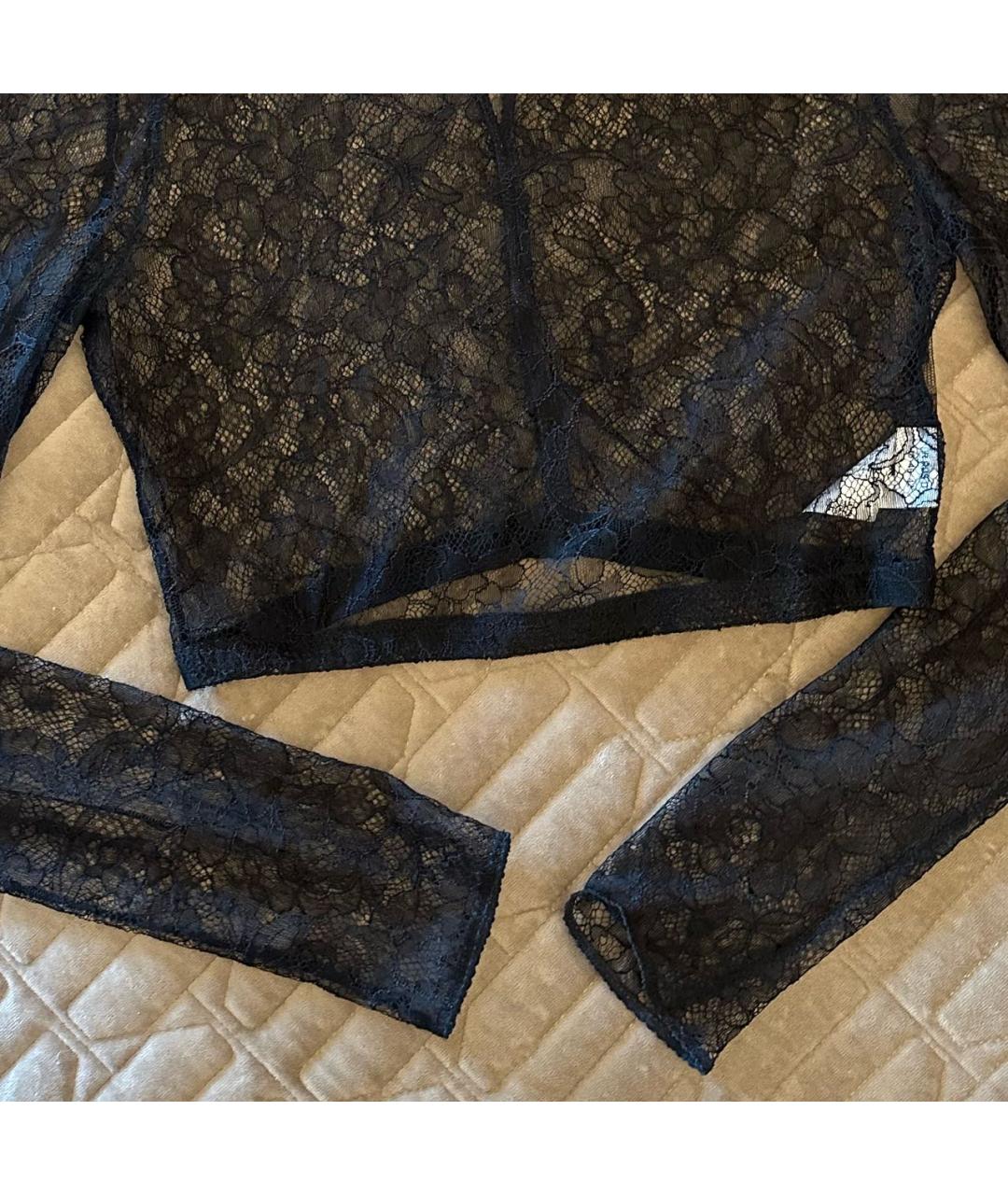 ULYANA SERGEENKO Черная кружевная блузы, фото 2