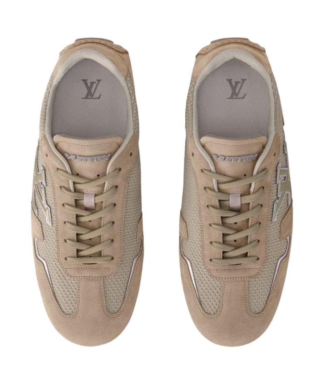 LOUIS VUITTON Бежевые низкие кроссовки / кеды, фото 4