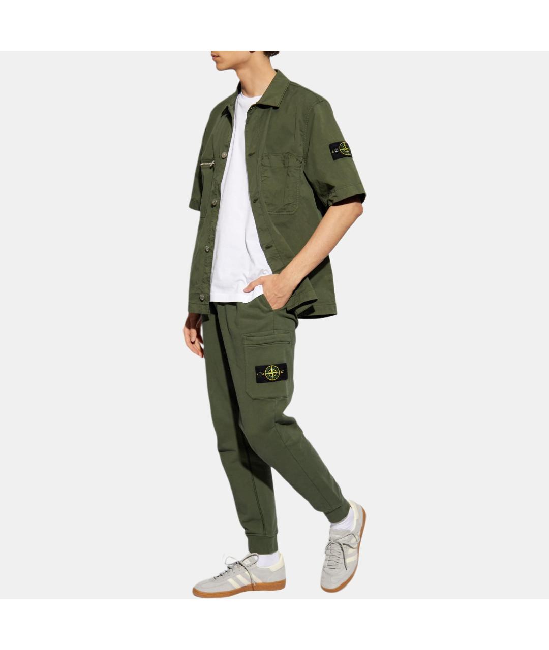 STONE ISLAND Зеленая классическая рубашка, фото 3