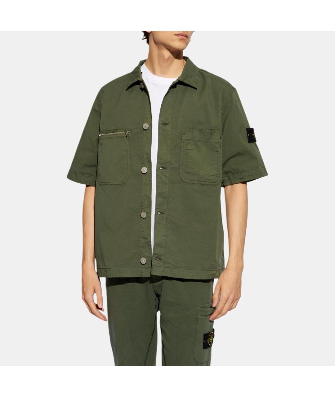 STONE ISLAND Зеленая классическая рубашка, фото 4