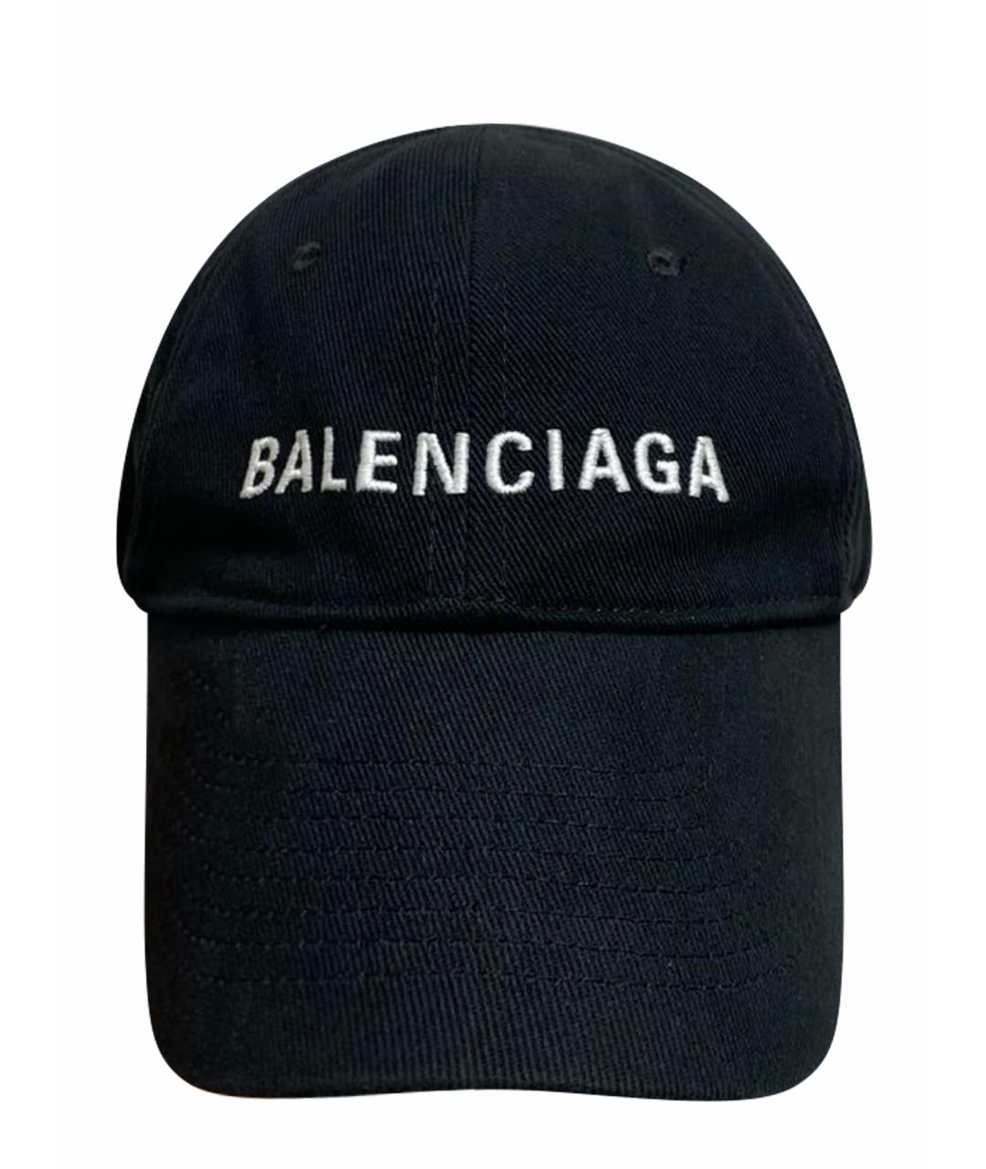 BALENCIAGA Черная хлопковая кепка, фото 1