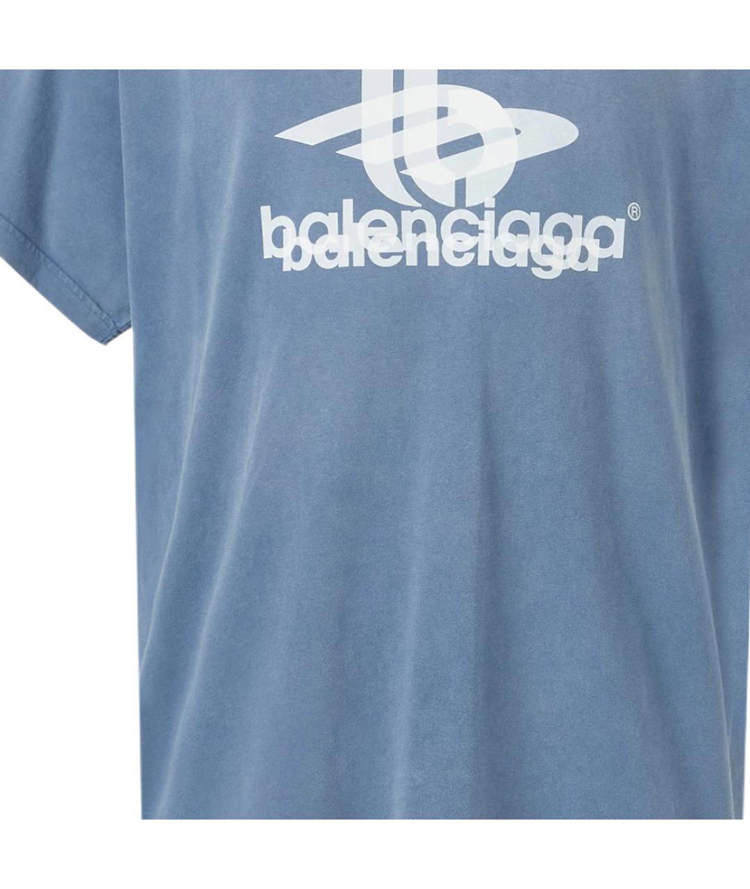 BALENCIAGA Синяя футболка, фото 5