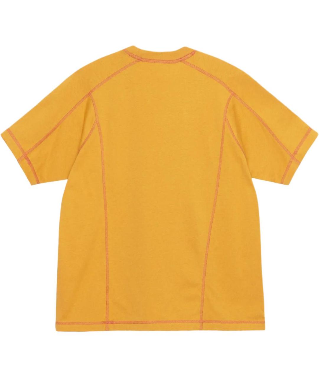 STUSSY Горчичная футболка, фото 2