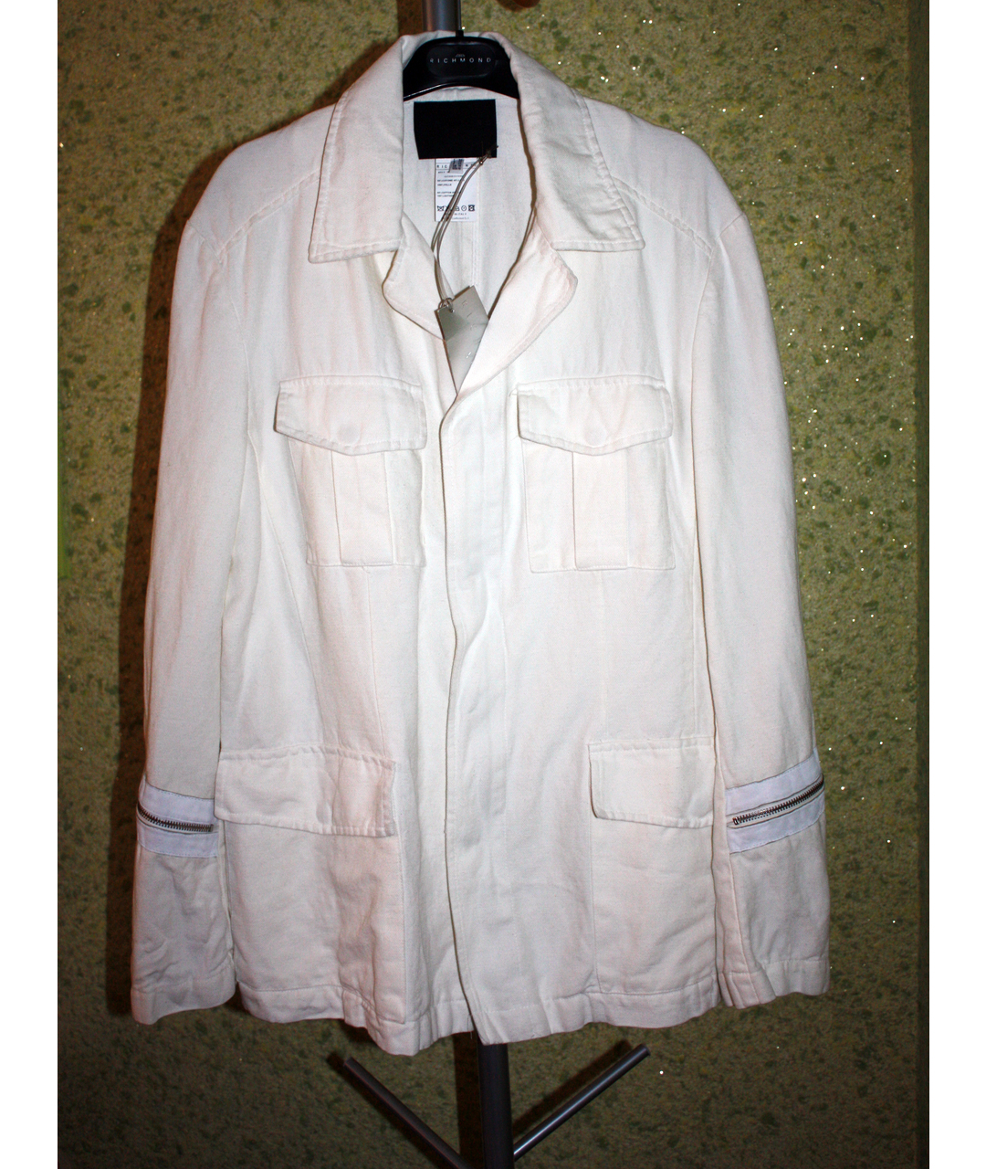 JOHN RICHMOND Белый хлопковый пиджак, фото 3