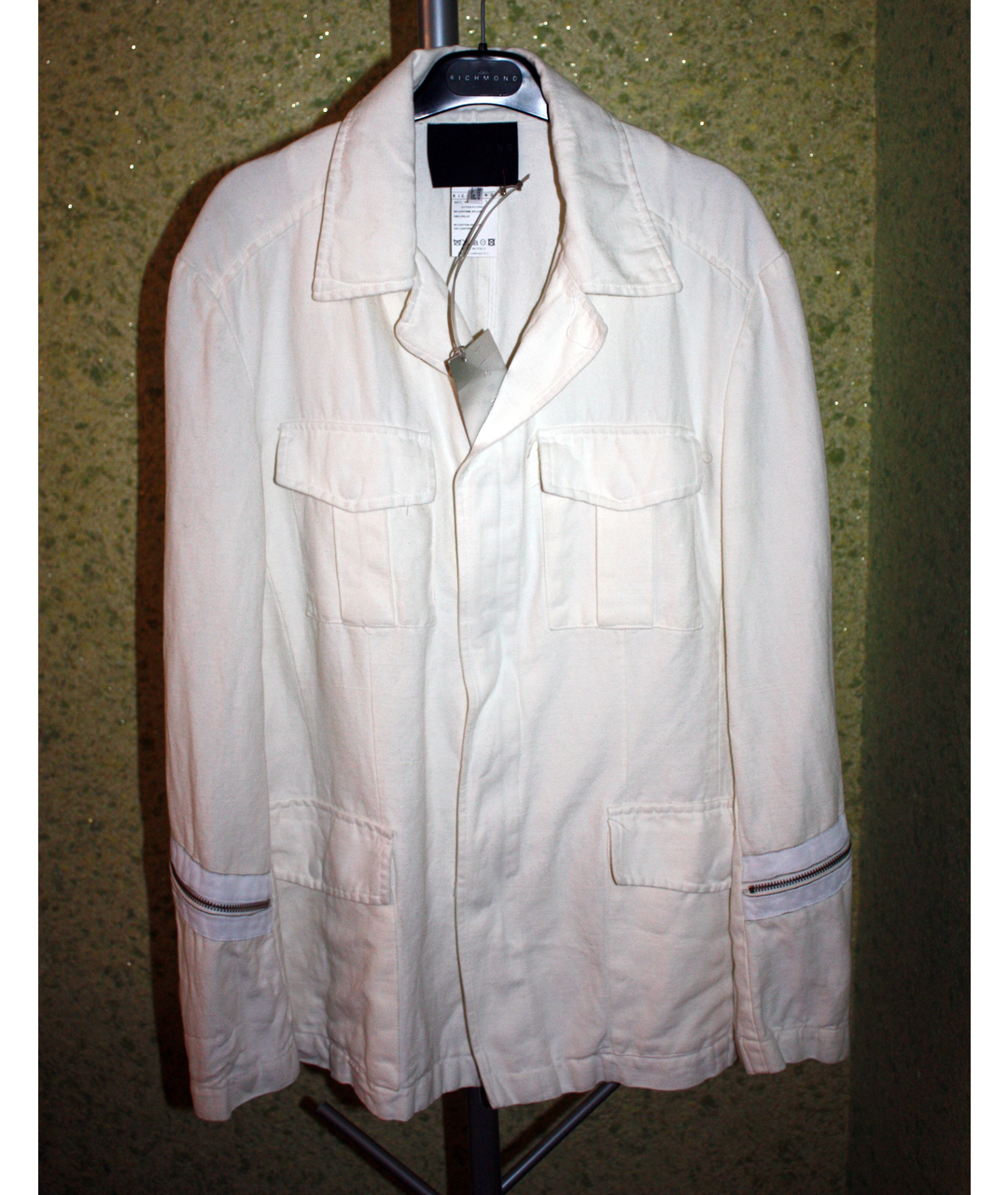 JOHN RICHMOND Белый хлопковый пиджак, фото 4