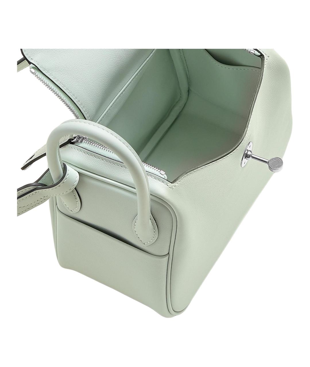 HERMES Салатовая кожаная сумка через плечо, фото 4