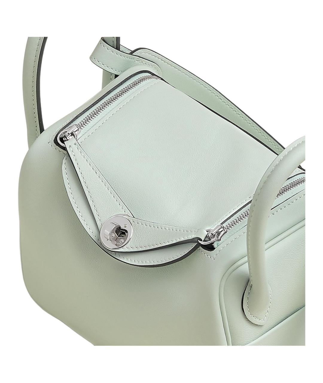 HERMES Салатовая кожаная сумка через плечо, фото 3