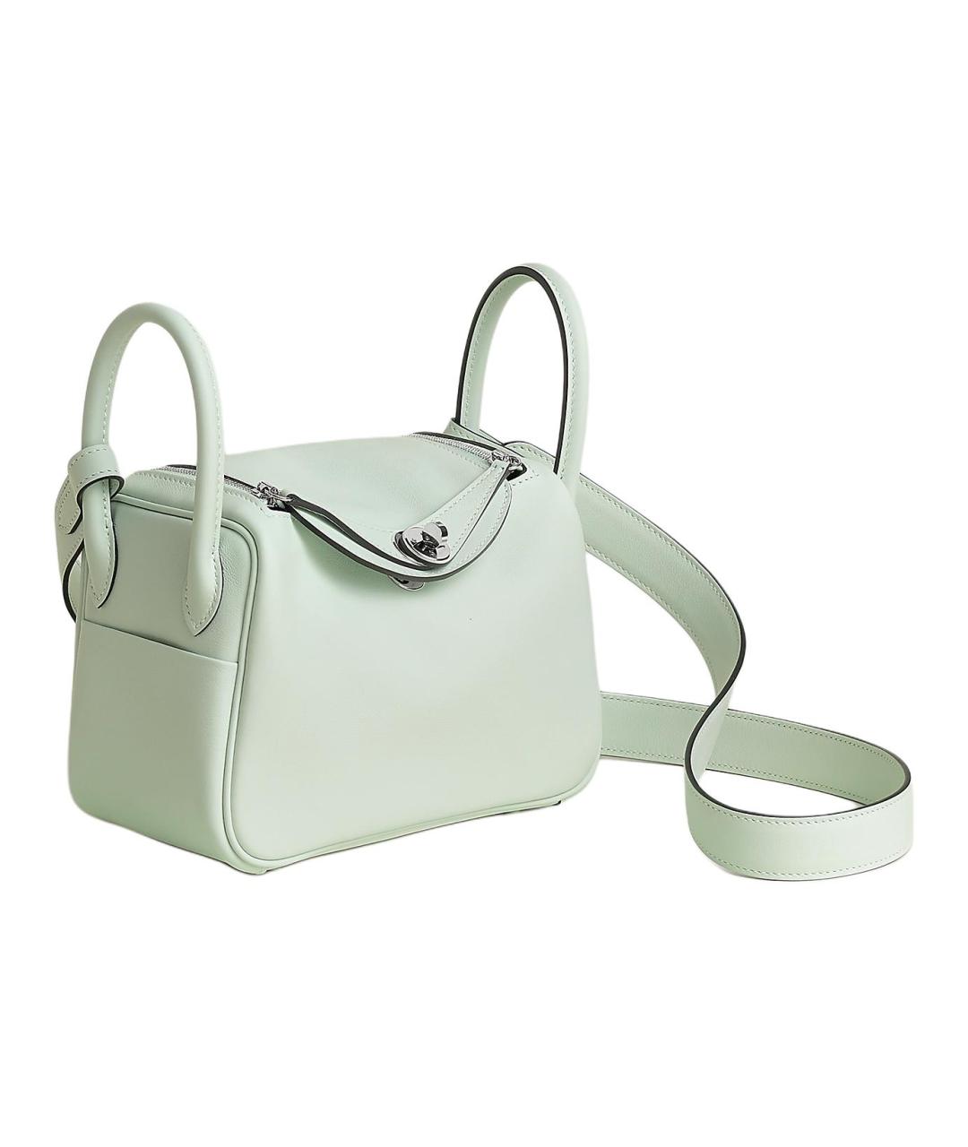 HERMES Салатовая кожаная сумка через плечо, фото 2