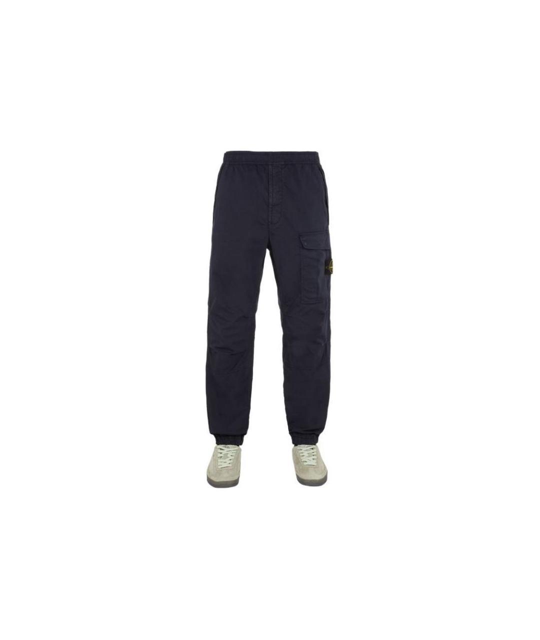 STONE ISLAND Темно-синие повседневные брюки, фото 6