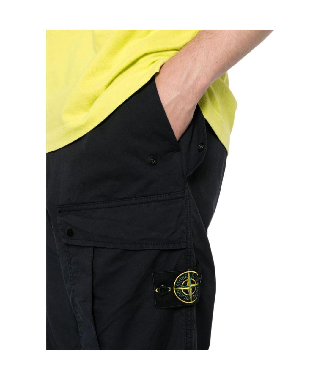 STONE ISLAND Темно-синие повседневные брюки, фото 5