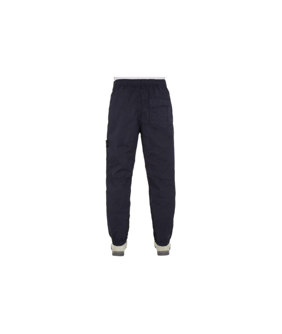 STONE ISLAND Темно-синие повседневные брюки, фото 2