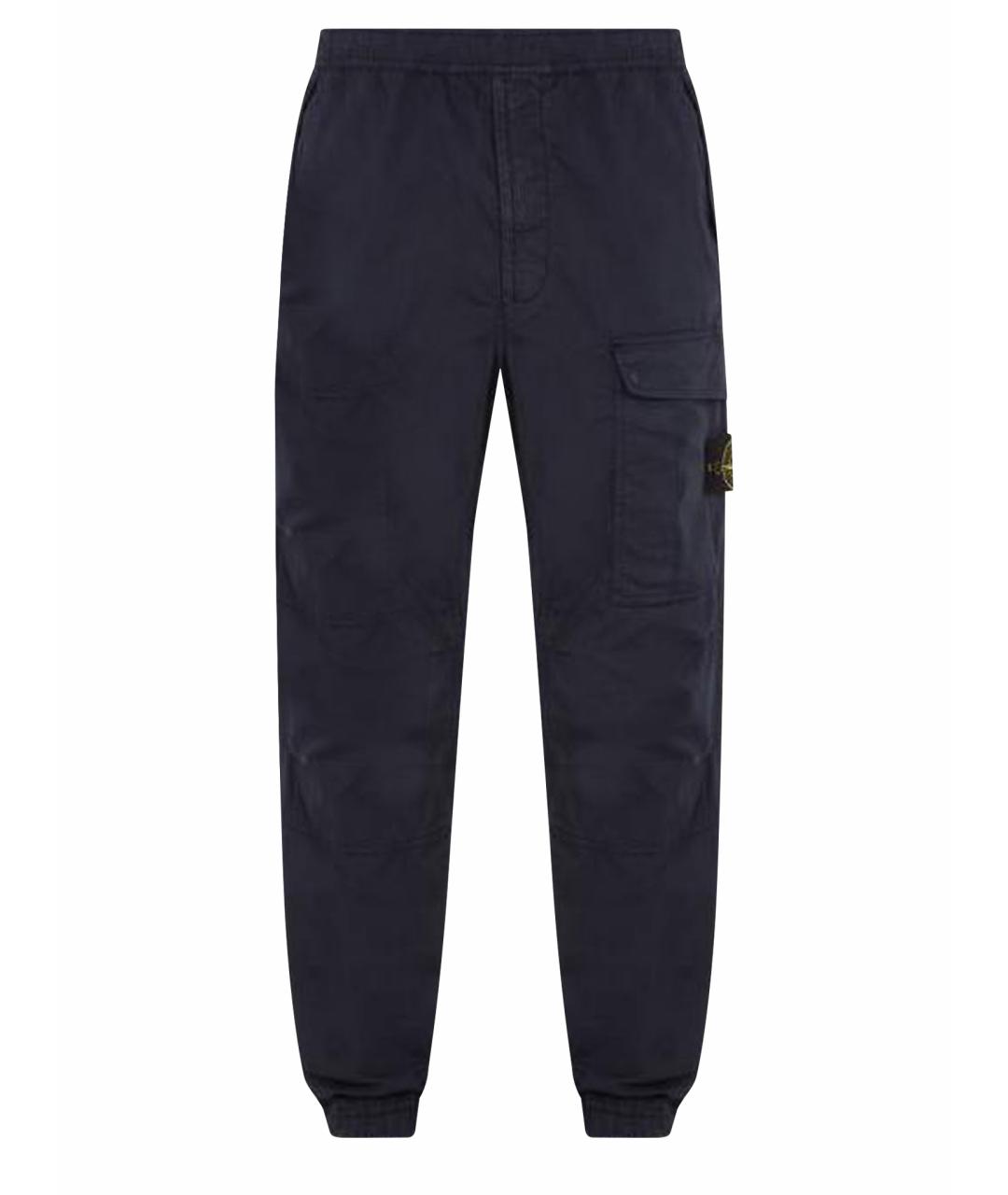 STONE ISLAND Темно-синие повседневные брюки, фото 1
