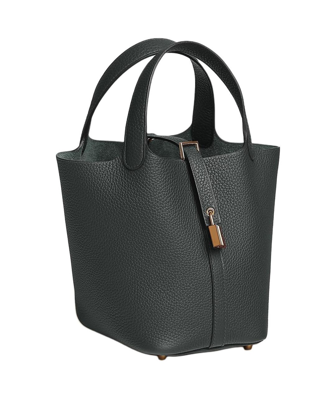 HERMES Черная кожаная сумка через плечо, фото 2