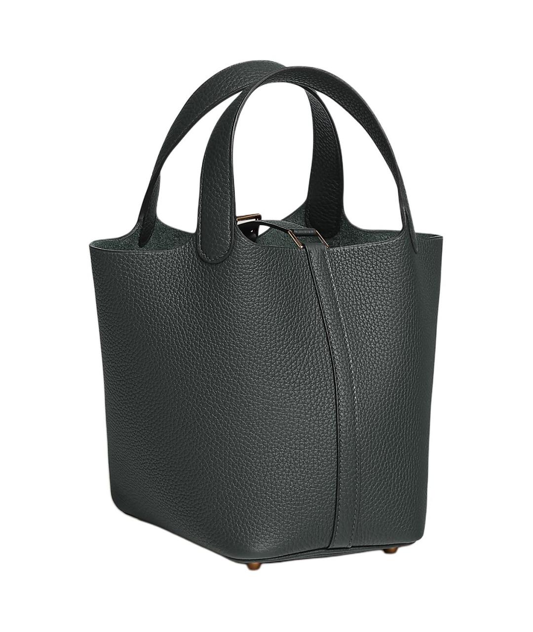 HERMES Черная кожаная сумка через плечо, фото 3