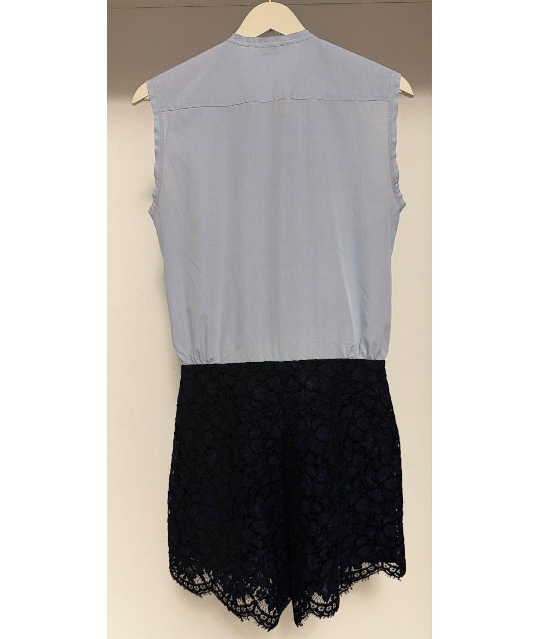 SANDRO Голубой хлопковый комбинезон, фото 3