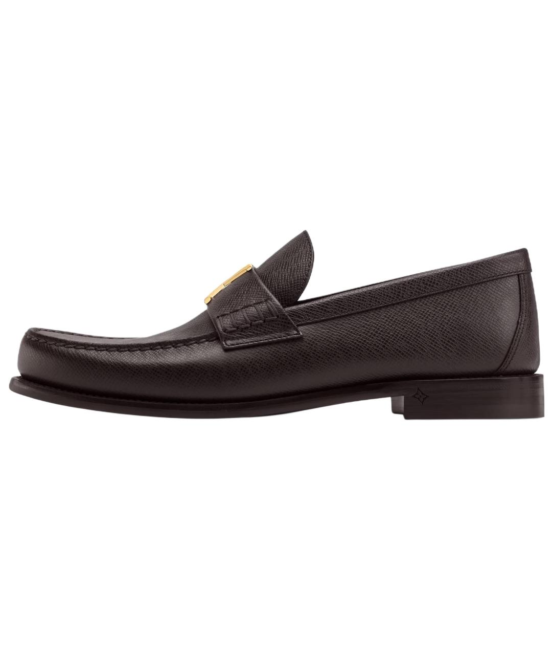 LOUIS VUITTON Коричневые кожаные лоферы, фото 2