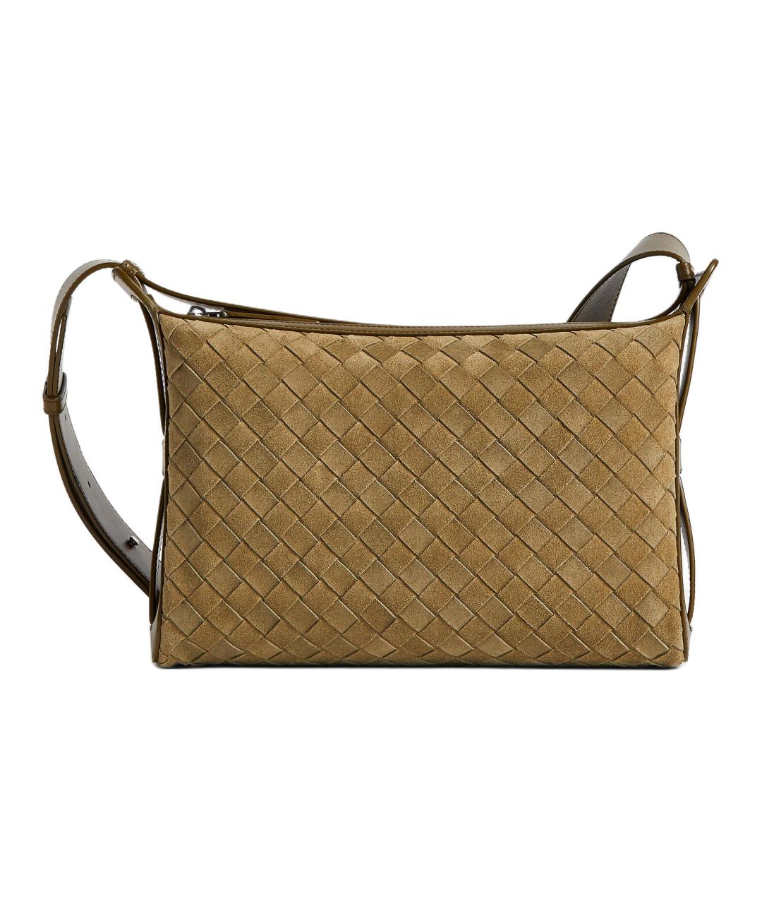BOTTEGA VENETA Коричневая замшевая сумка на плечо, фото 1