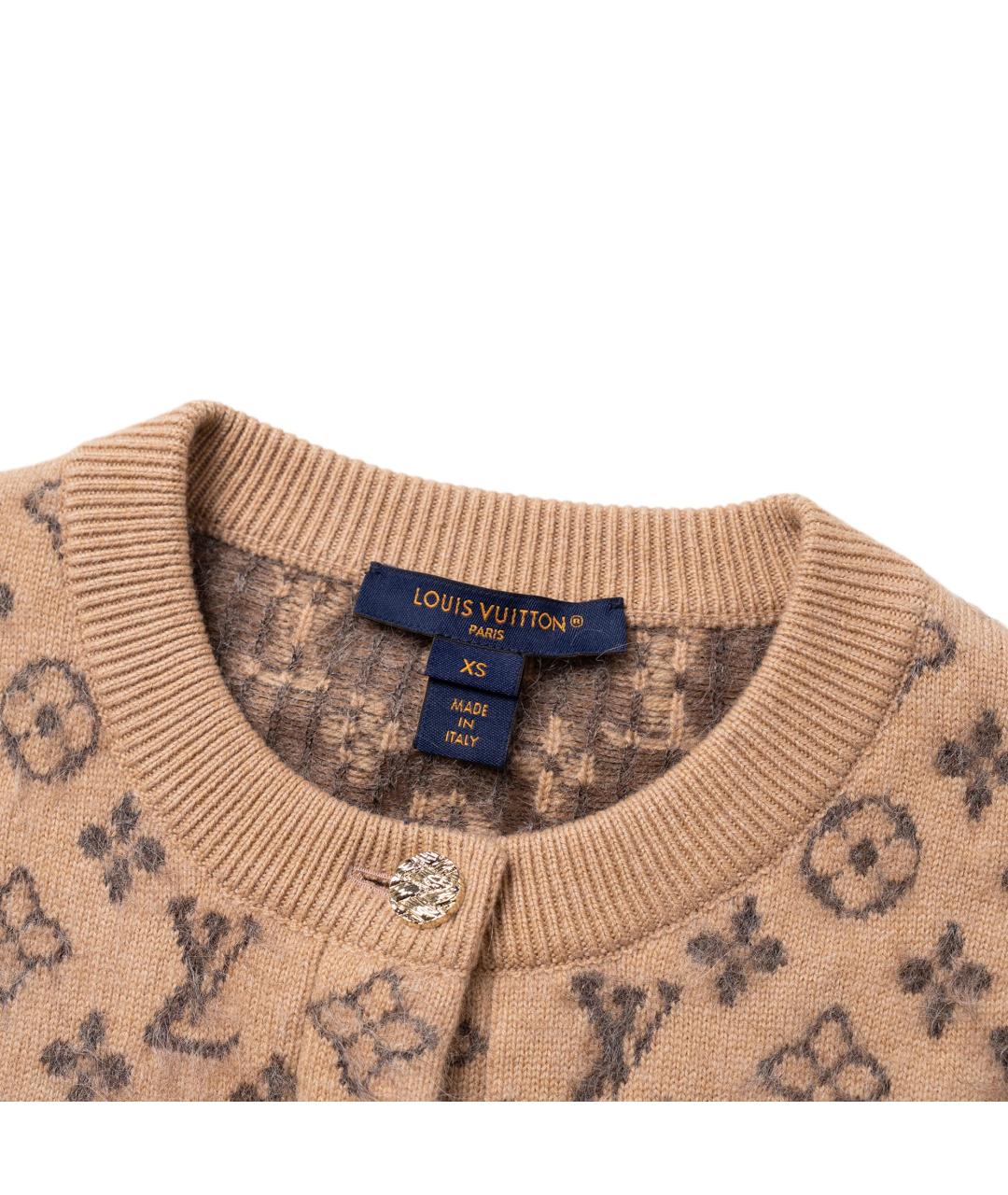 LOUIS VUITTON Бежевый кардиган, фото 4