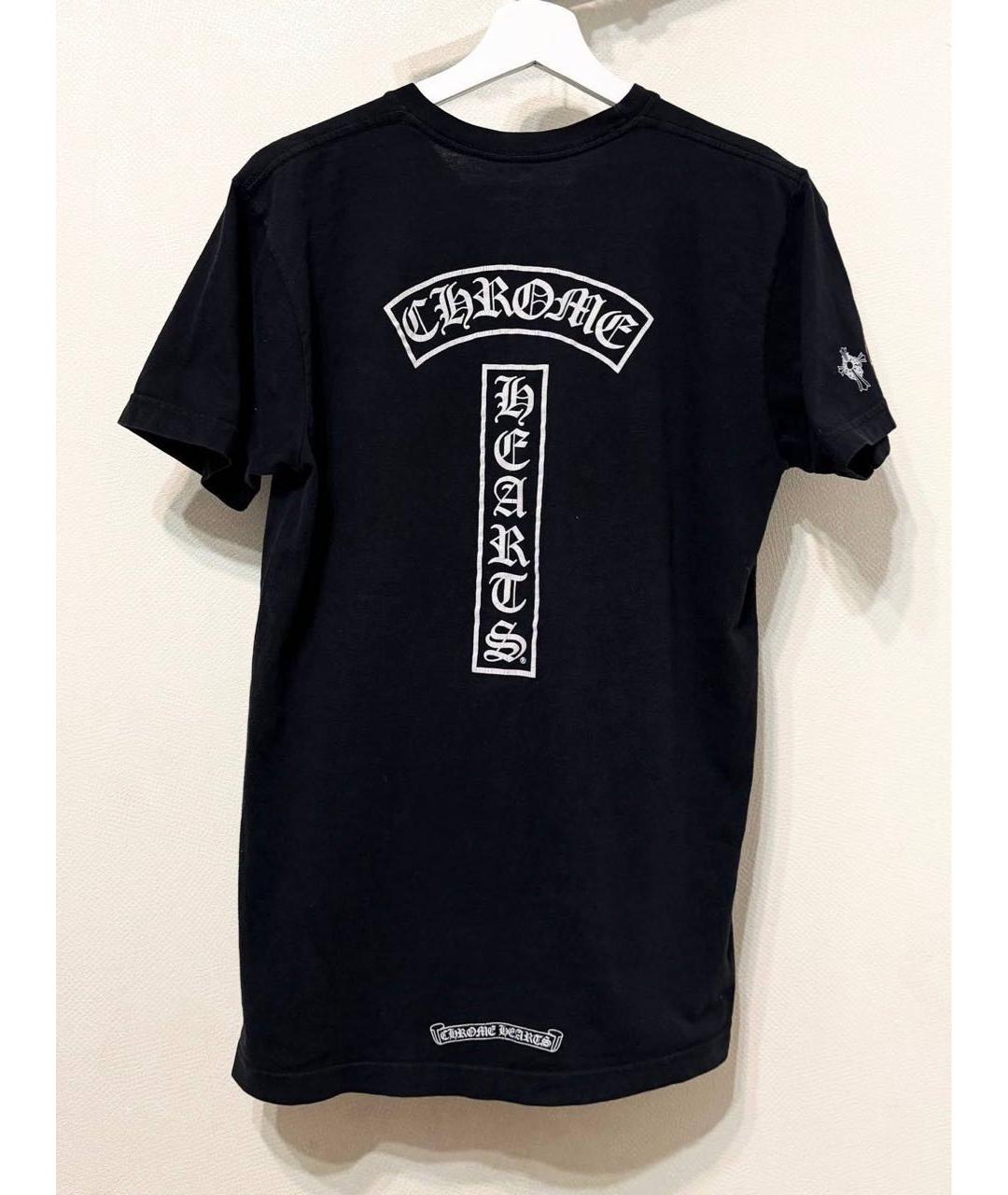 CHROME HEARTS Черная хлопковая футболка, фото 2