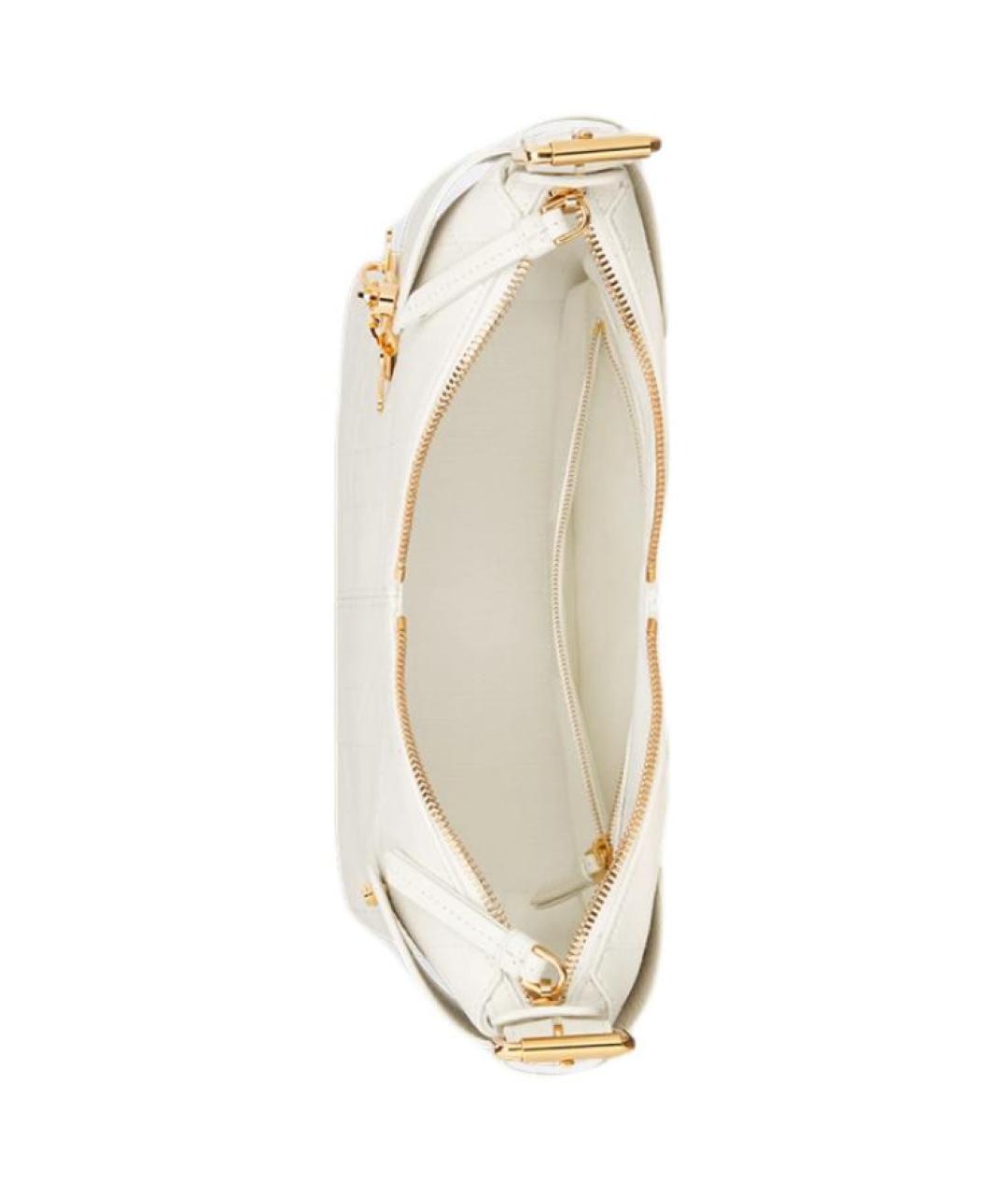 CHRISTIAN DIOR Белая кожаная сумка через плечо, фото 5